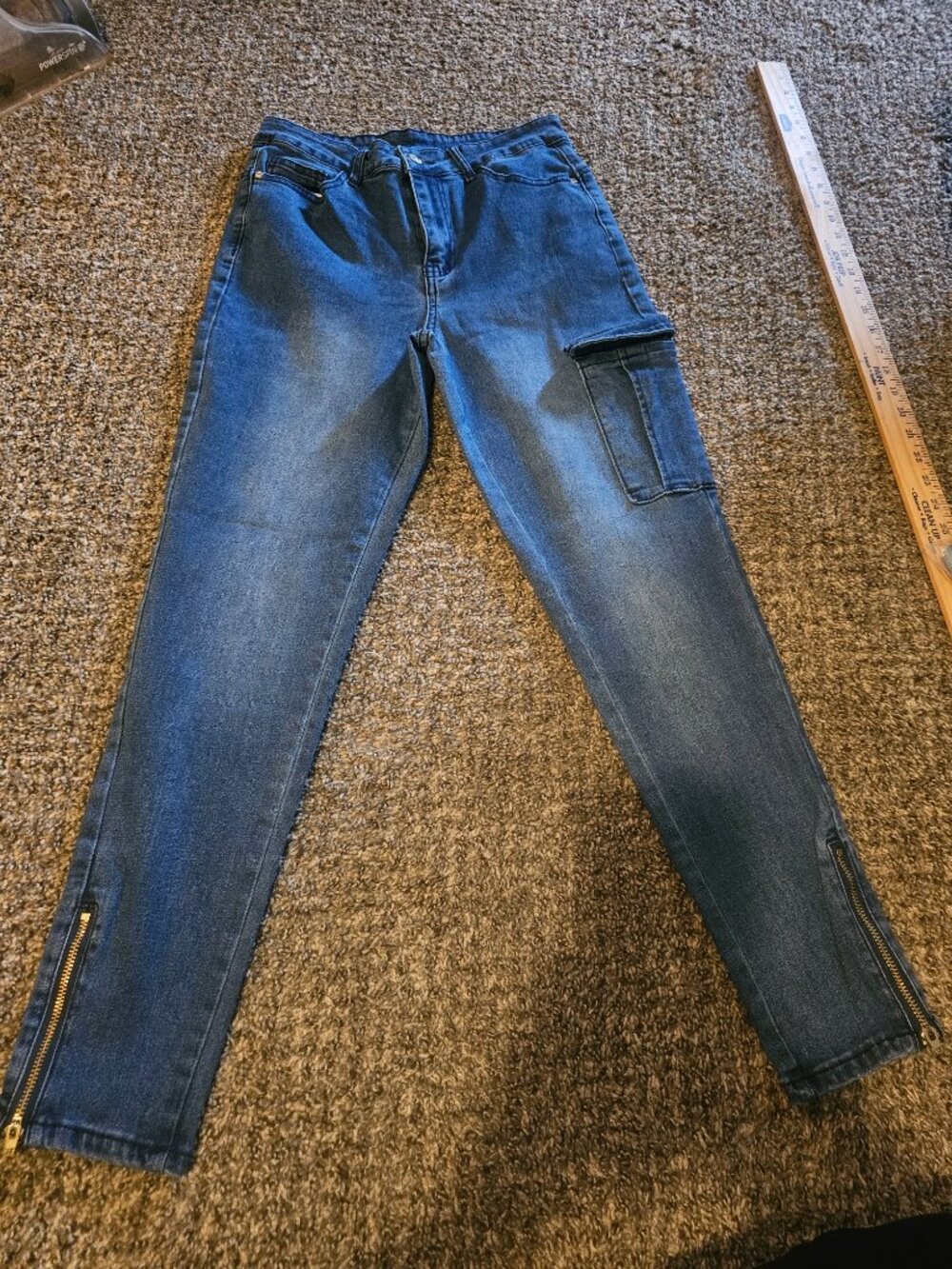 New Temu Skinny Cargo Jeans Jeggings Style Size Medium